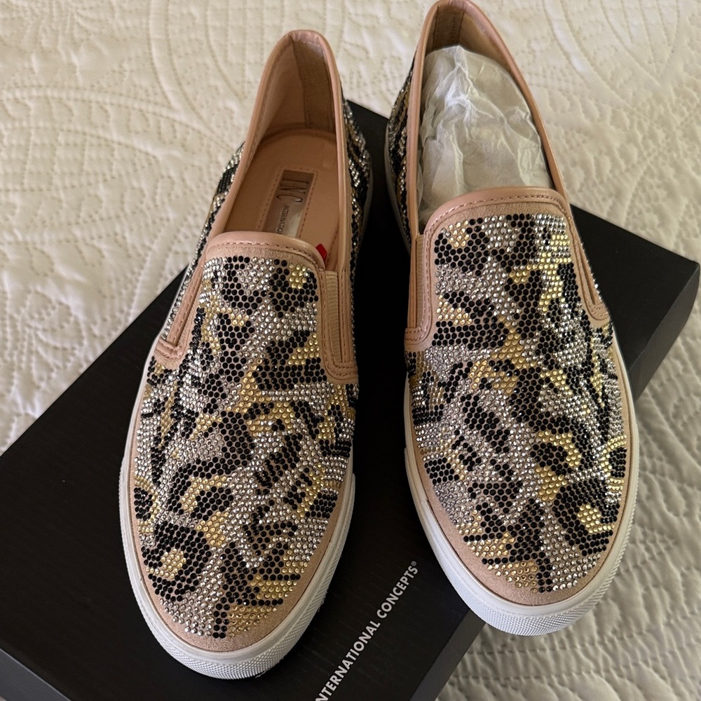 INC International Concepts Women's leopard print Slip-On Sneakers